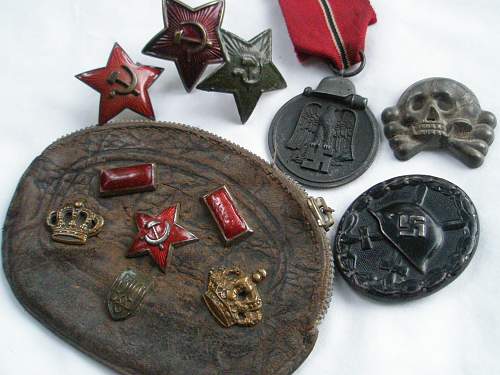 Soviet Rank Pips? Cap Stars, LW Coin Purse/UNIQUE!!