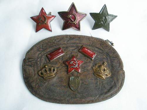 Soviet Rank Pips? Cap Stars, LW Coin Purse/UNIQUE!!