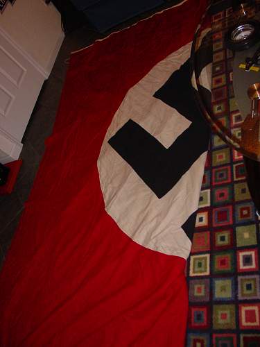 WW2 German 15ft by 15ft NSDAP flag banner