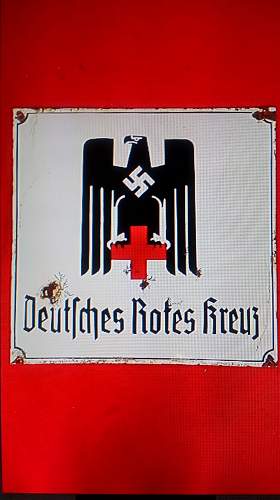 Steel SIgn Deutche Rotes Kreuz.