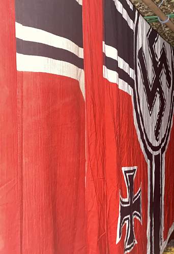2 different 8 foot Kriegsflags and an 8 foot State Service flag