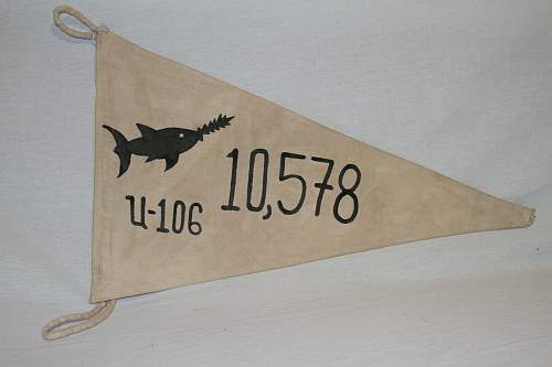 U- 106 Boat Tonnage Sunk Pennant - Real?