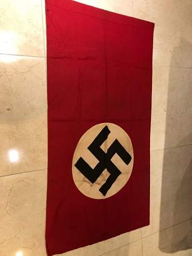 Very Large 30” x 56” German WWII banner flag, possible original?