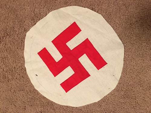 Red Swastika Flag Center?