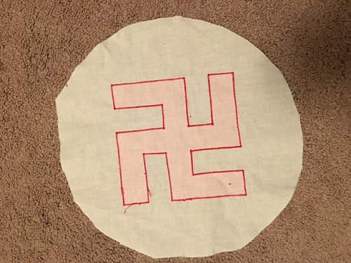 Red Swastika Flag Center?