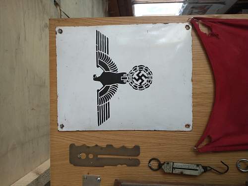 Identification of flag and enamel sign