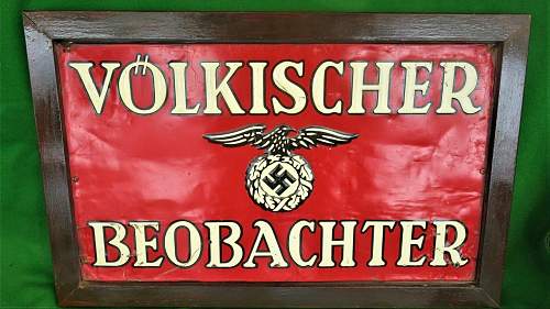 “Völkischer Beobachter” advertising sign