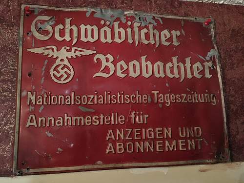 “Völkischer Beobachter” advertising sign