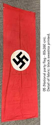 UV testing a national party flag, an nsdap pennant, a Reichskriegs flag. Originals or repros?