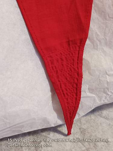 UV testing a national party flag, an nsdap pennant, a Reichskriegs flag. Originals or repros?