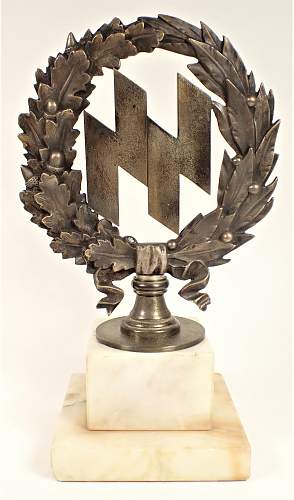 An early SS Flag Topper / Desk Ornament