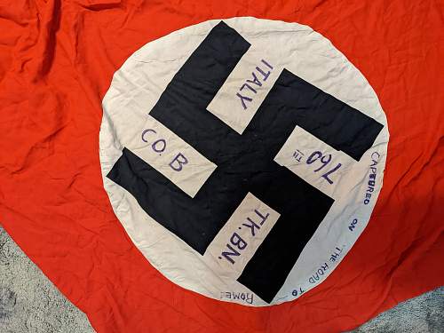 German Vehicle ID Flag captured by US Troops