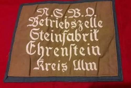 NSBO Flag from Ehrenstein Kreis Ulm