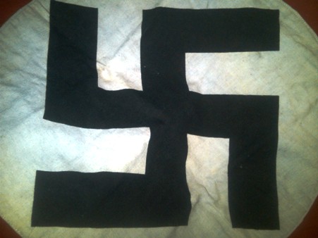 Unusual shape Nazi banner &amp; a Podium Flag