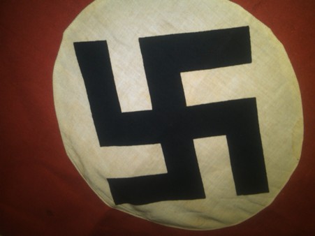 Unusual shape Nazi banner &amp; a Podium Flag