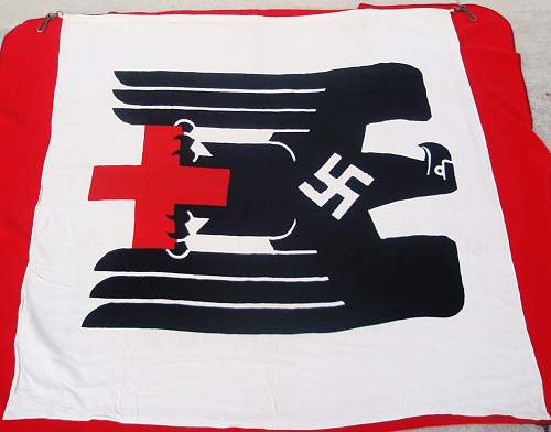 Deutsche Rote Kreuz Flag With Capture Paper