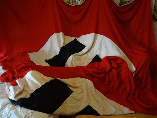 WW2 German 15ft by 15ft NSDAP flag banner