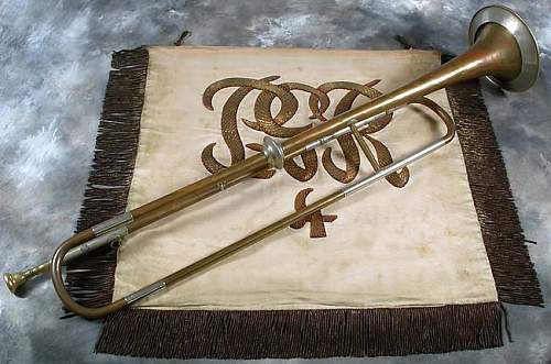 trumpet banner and fanfare trumpet