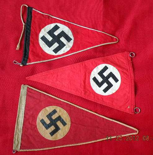 Comments for 3 WW2 german car pennants
