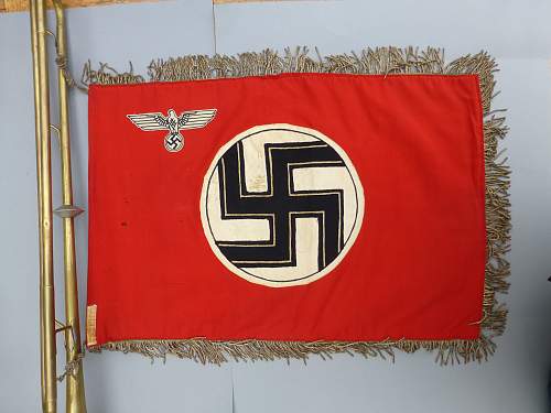Trumpet with banner of the Feldjägerkorps 1934-1936 of Hermann Göring