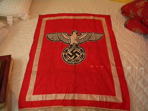 Nazi flag and badge