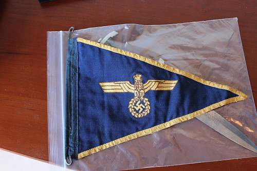 Kriegsmarine Car Pennant, please help to verify