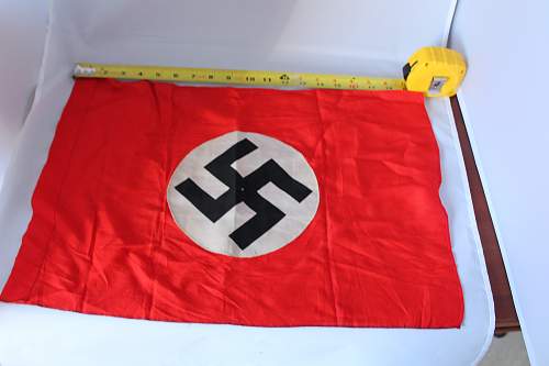 Double-Sided NSDAP Party Banner with white dot in the middle