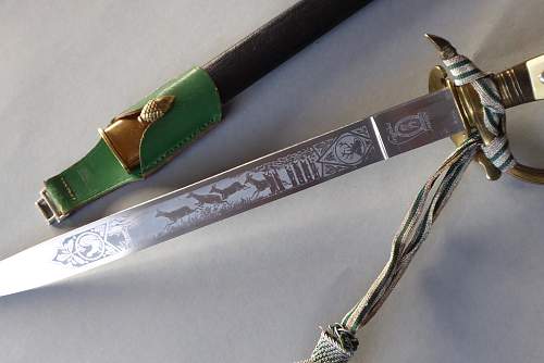 Senior Forestry cutlass by E.Pack Siegfried Waffen - Oberförster Hirschfänger E.Pack