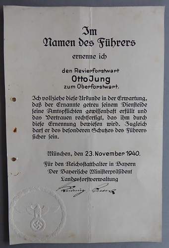 Otto Jung, his professional  career in service of the Kaiser and in the Third Reich