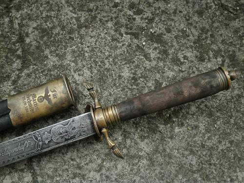 Deutschen Jägerschaft inscription dagger identyfication and verification.