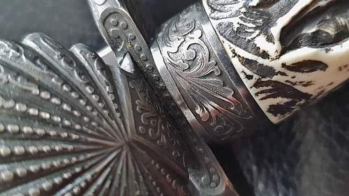 Banddamast Hunting dagger with skinner, Royal quality