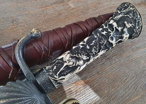 Banddamast Hunting dagger with skinner, Royal quality