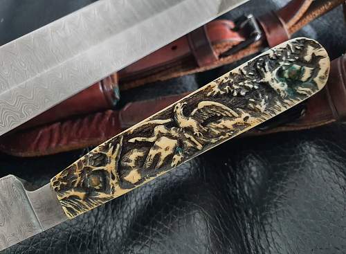 Banddamast Hunting dagger with skinner, Royal quality