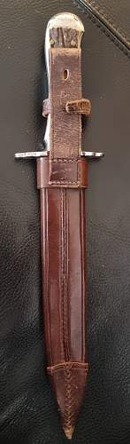 F.W. Backhaus Bowie knive with dedication 1911