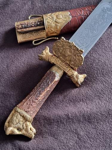 Deluxe Standhauer waidbesteck - Hunting dagger set from Austria