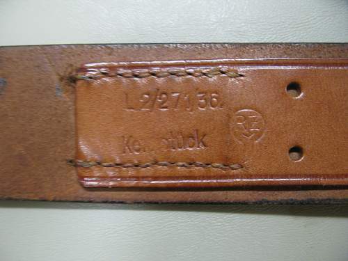 RZM Leather Belt Markings