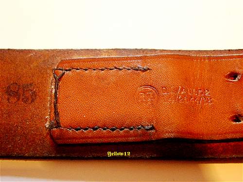 RZM Leather Belt Markings