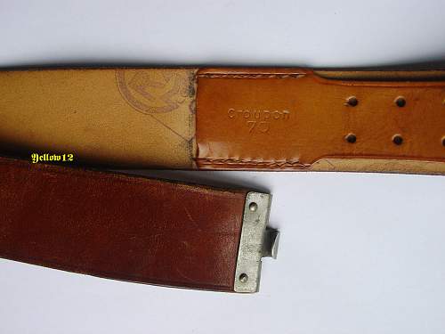 RZM Leather Belt Markings