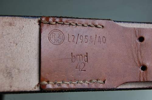 RZM Leather Belt Markings