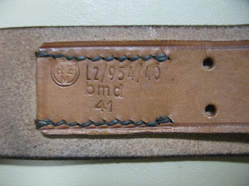 RZM Leather Belt Markings