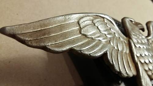 Need opinions on authenticity of buckles,  helmet badge. + an O-SCALE Nazi building