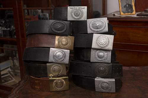 Some belts and buckles