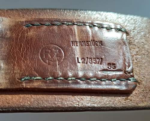 RZM Leather Belt Markings