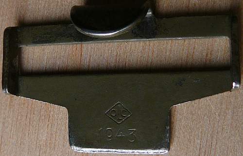 Belt catch maker marked and dated under sewen leather