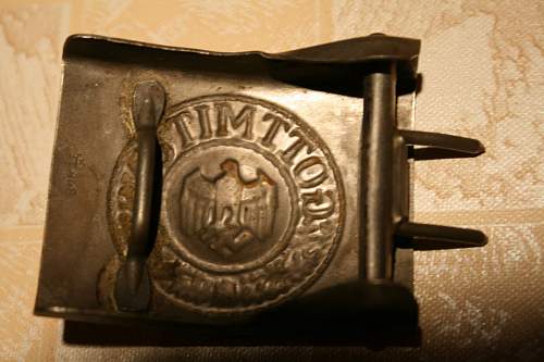 Two belt buckles from Finland: SA and Heer