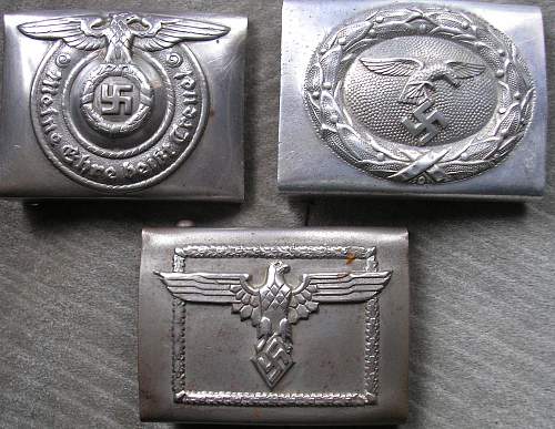 these buckles real? SS, Droop tail Luftwaffe and Student Bund