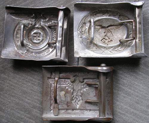 these buckles real? SS, Droop tail Luftwaffe and Student Bund