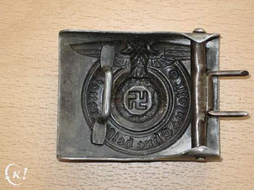 Three worn buckles (SA, Heer, Luftwaffe)