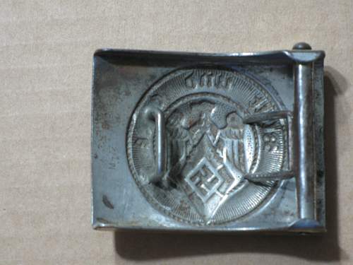 three German buckles: two Heer and one Hitler Jugend
