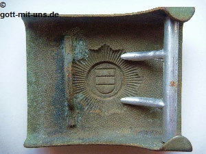 Unknown blank grained steel buckle.